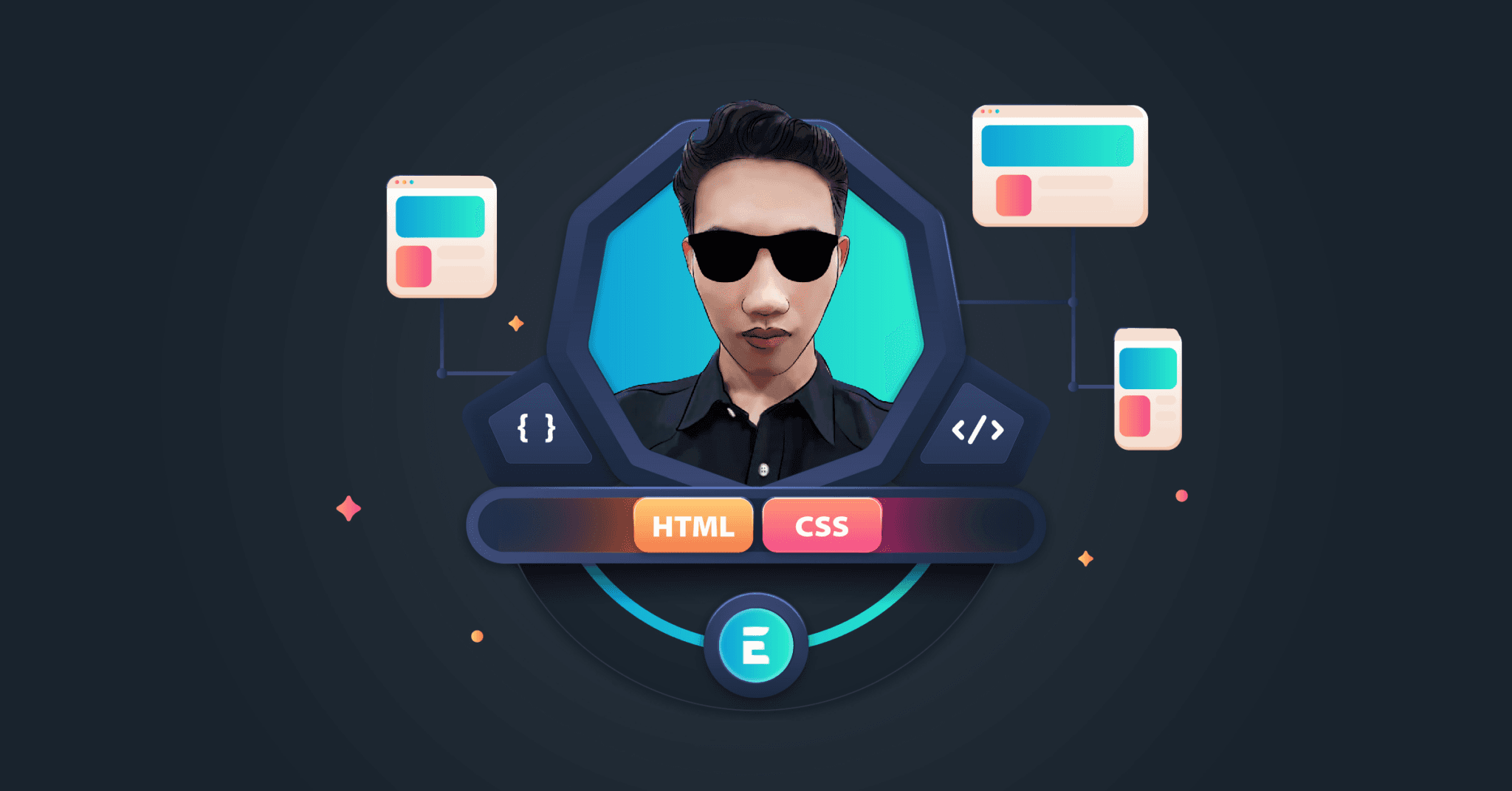 Ảnh bìa khóa HTML CSS cơ bản